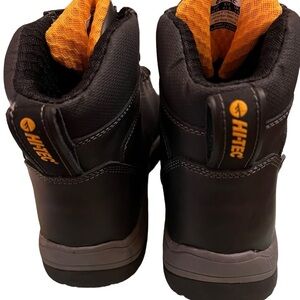 Hi-Tec Mens Trencher Leather Work Boot Waterproof Slip Resistant Size 10.5